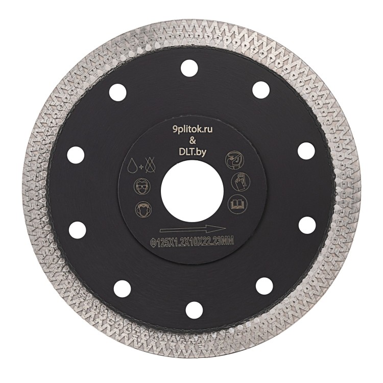 лмазный отрезной диск 9plitok&DLT (Turbo-X), 125мм